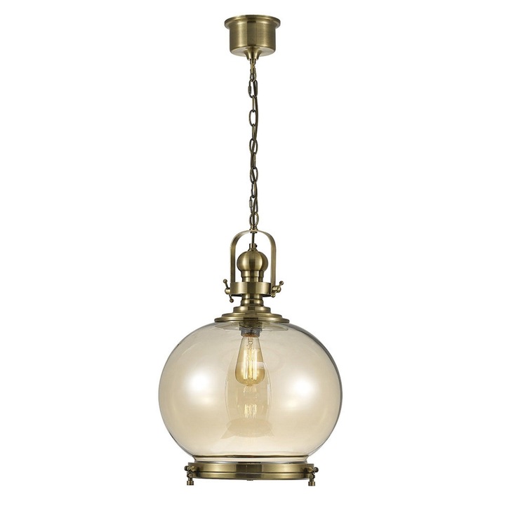 Diyas Riley IL31598 Antique Brass Large Ball Single Pendant