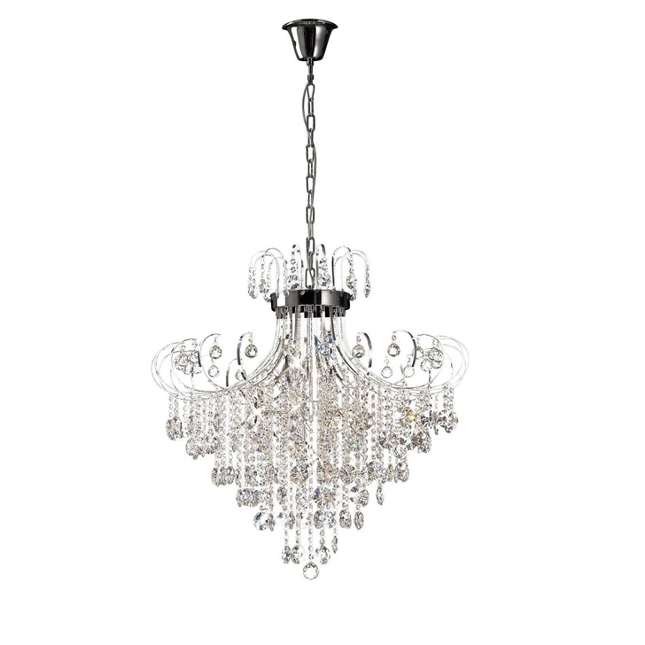 Diyas Rosina IL31058 Polished Chrome 8 Light Crystal Pendant