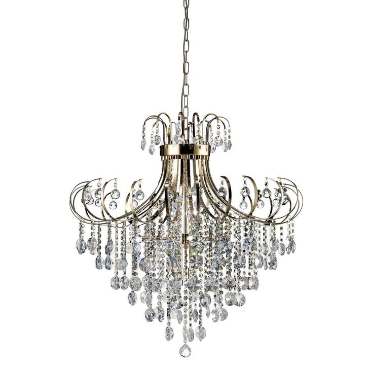 Diyas Rosina IL32058 French Gold 8 Light Crystal Chandelier