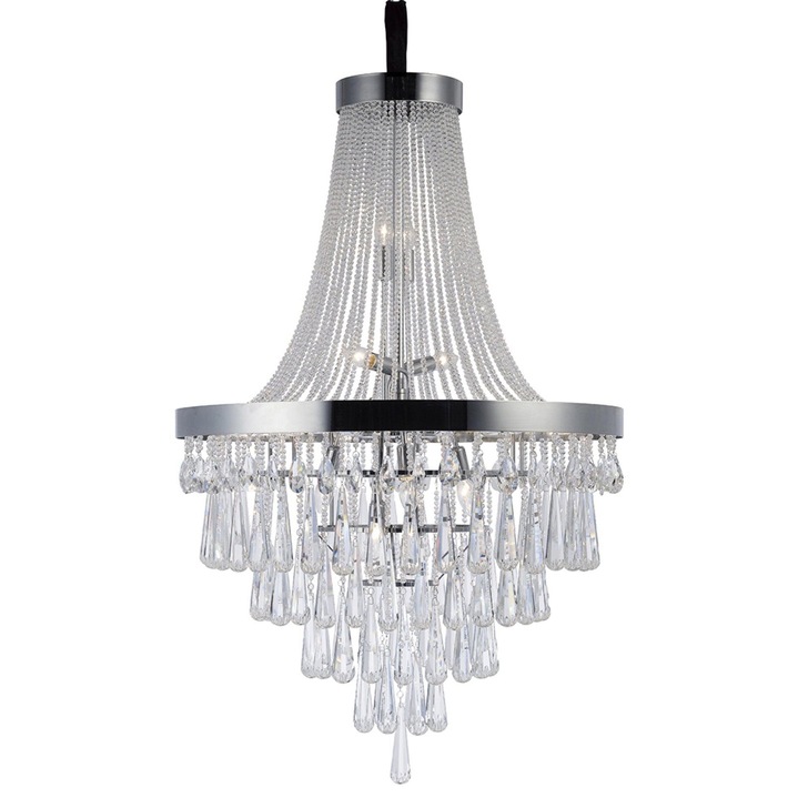 Diyas Sophia IL31431 Polished Chrome 17 Light Crystal Pendant