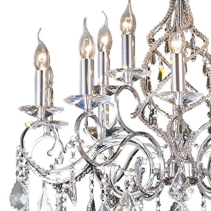 Diyas Torino IL303110+5 Polished Chrome 15 Light Crystal Chandelier