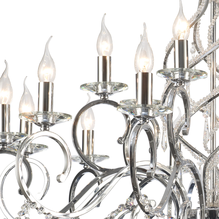 Diyas Torino IL303112+6 Polished Chrome 18 Light Crystal Chandelier