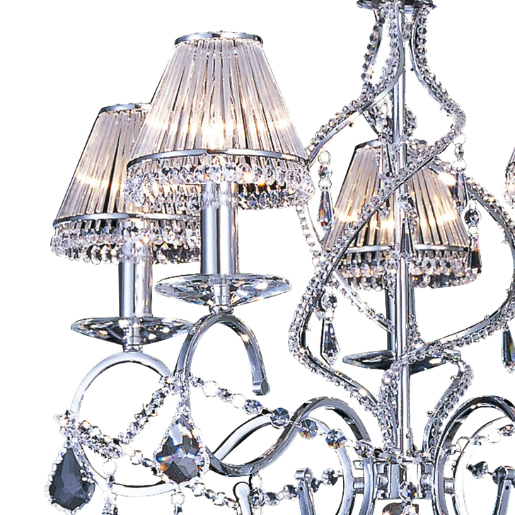 Diyas Torino IL30315 Polished Chrome 5 Light Crystal Chandelier