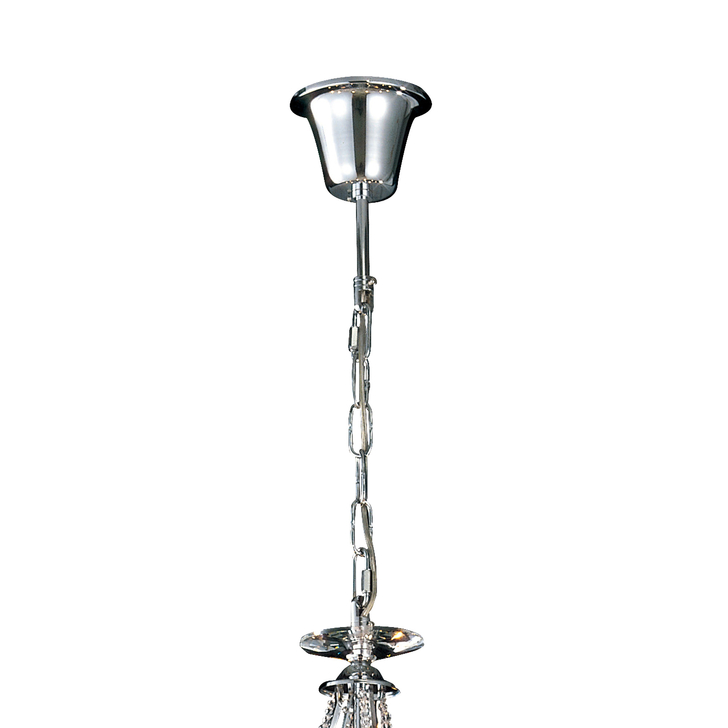 Diyas Torino IL30318 Polished Chrome 8 Light Crystal Chandelier