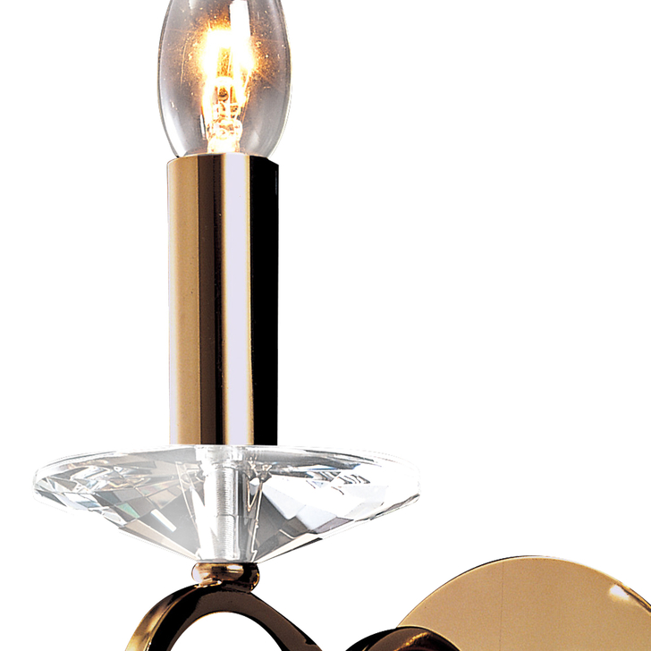 Diyas Torino IL30321 French Gold 1 Light Crystal Wall Light