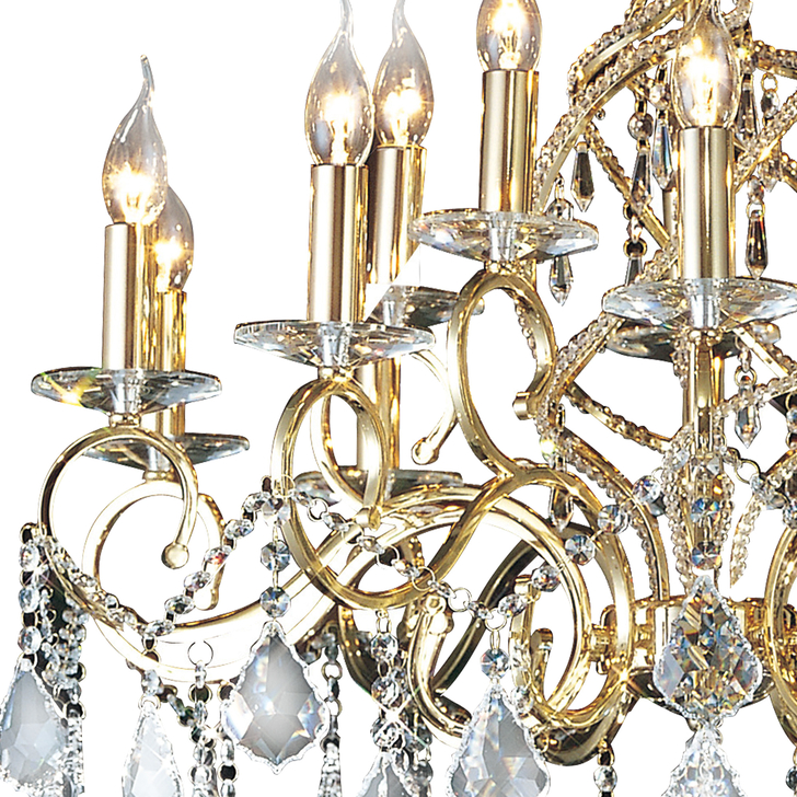 Diyas Torino IL303210+5 French Gold 15 Light Crystal Chandelier