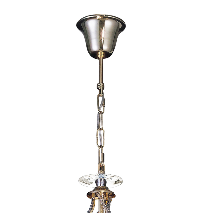 Diyas Torino IL30323 French Gold 3 Light Crystal Chandelier