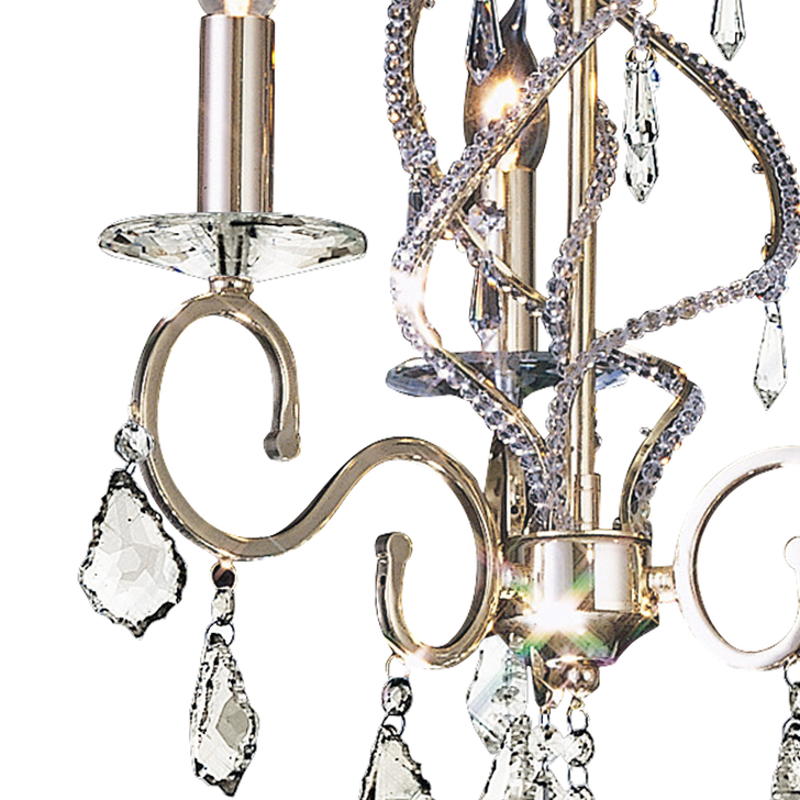 Diyas Torino IL30323 French Gold 3 Light Crystal Chandelier