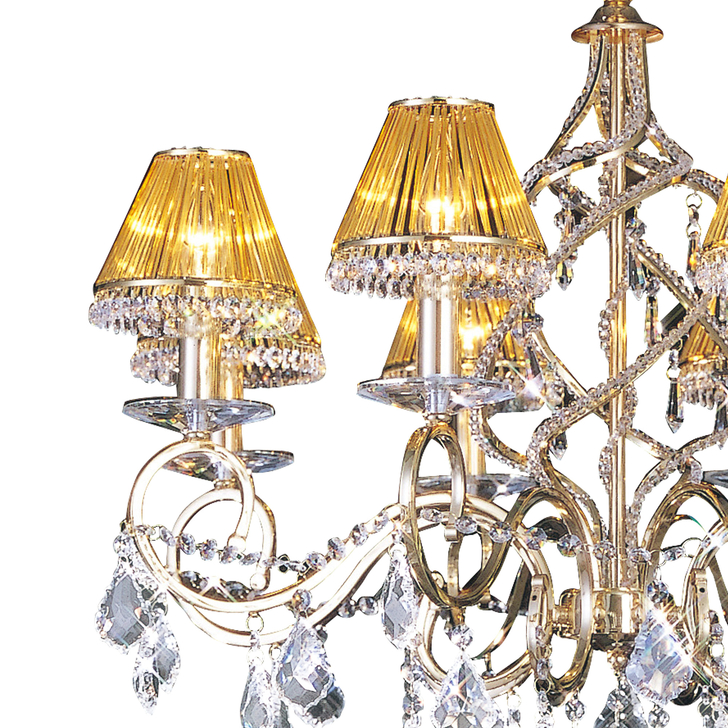 Diyas Torino IL30328 French Gold 8 Light Crystal Chandelier