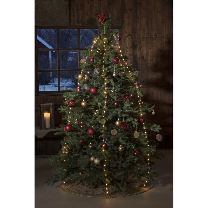 Easy Install Silver Christmas Tree Light Set 180cm