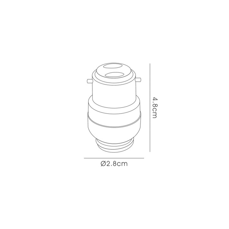 Elements B22 to G9 Lamp Socket Converter White