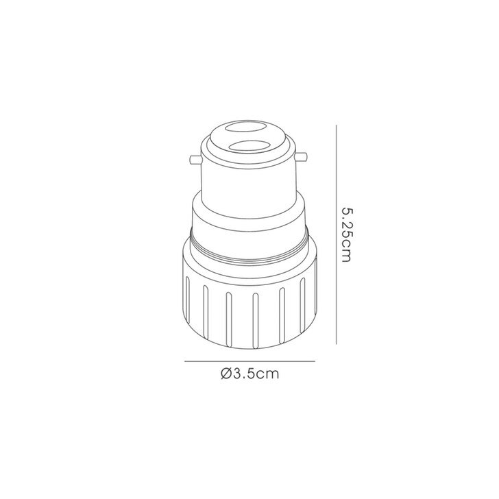 Elements B22 to GU10 Lamp Socket Converter White