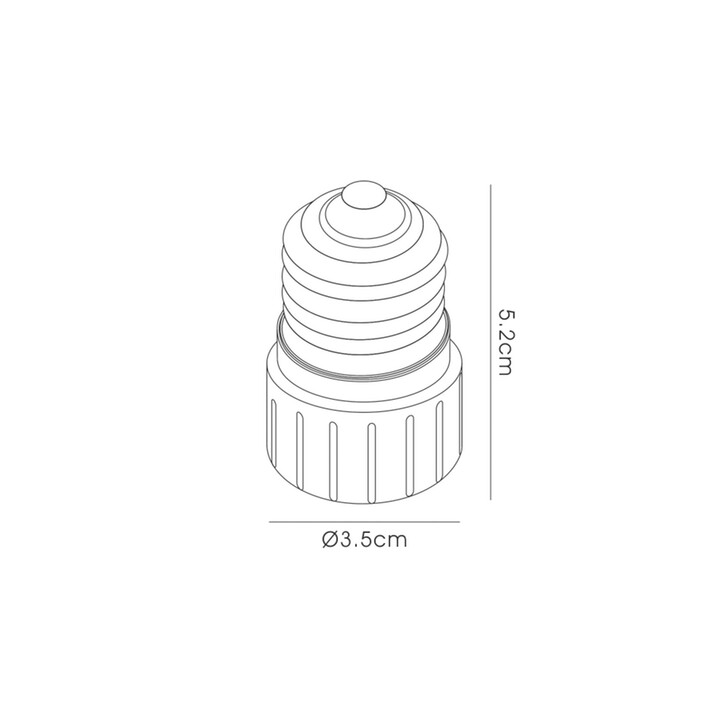 Elements E27 to GU10 Lamp Socket Converter White