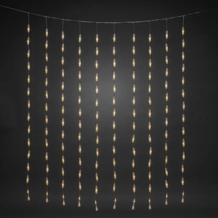 Elliptical Droplet Curtain Set 140 W.W. Led 140x120cm IP20