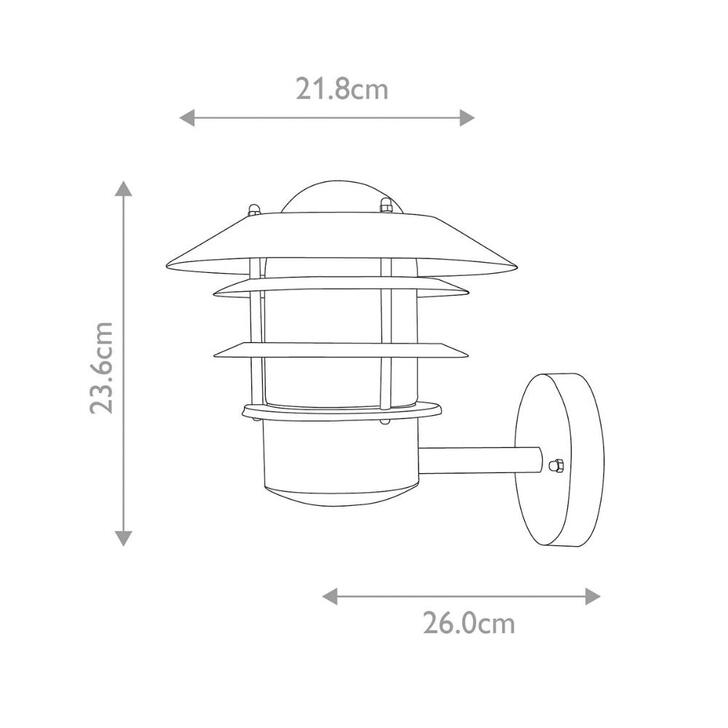 Elstead Helsingor Black Wall Light With Clear Glass- IP44 - Coastal Suitable