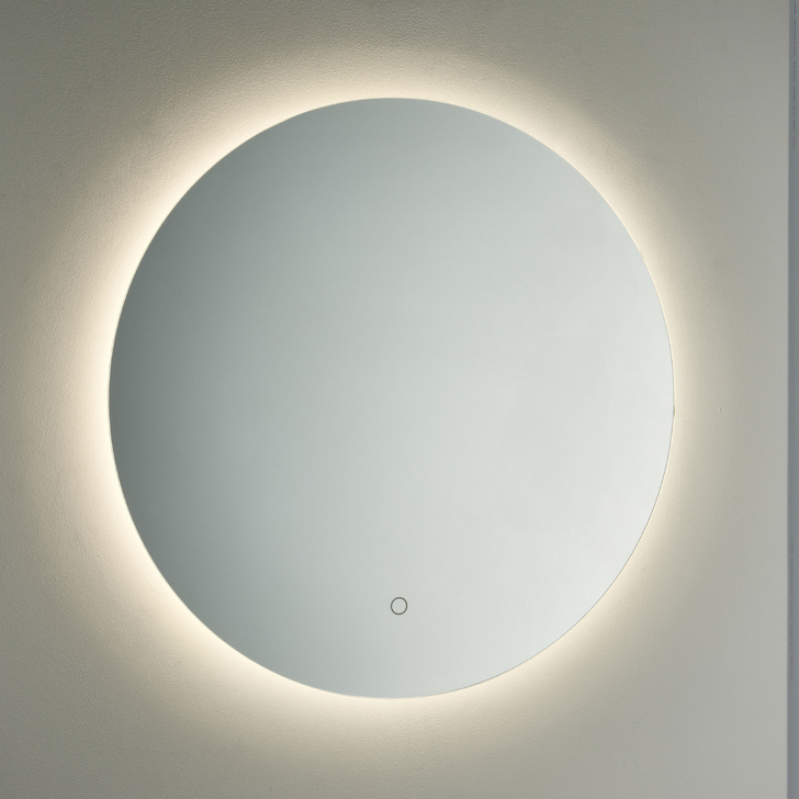 Espello CCT Round Backlit Bathroom Mirror Light With Touch Button & Demister