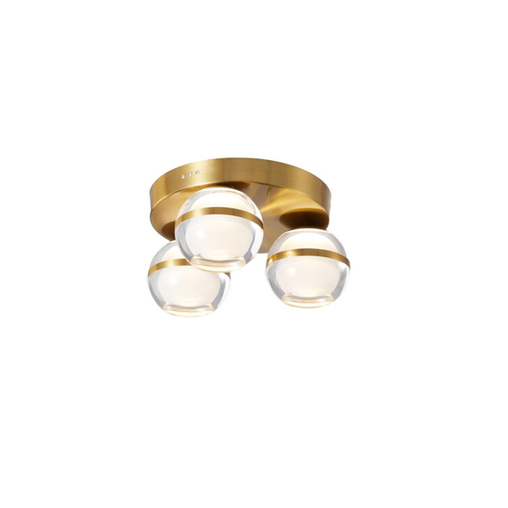 Everly Gold 3 Light Flush Led Ceiling Light - 3500K