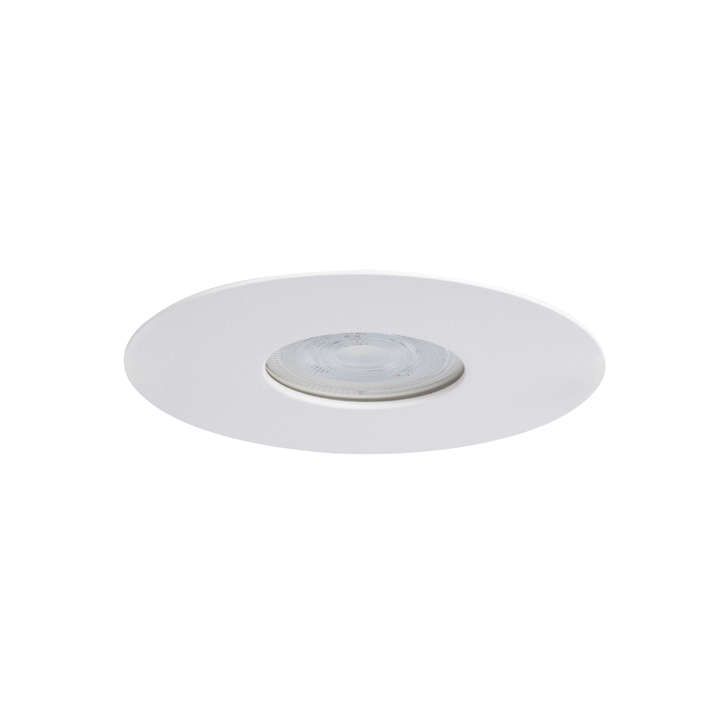 Evofire Maxi Ultra Slim 110mm White Fixed Round Fire Rated Ip65 Downlight - 70-100mm Cut Out  - Gu10
