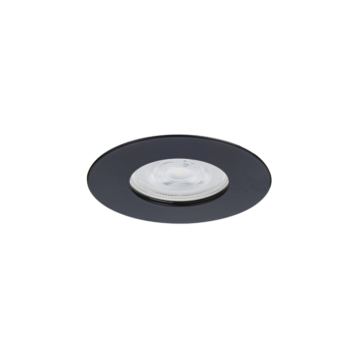 Evofire Midi Ultra Slim 85mm Black Fixed Fire Rated Ip65 Downlight - 70mm Cut Out  - Gu10