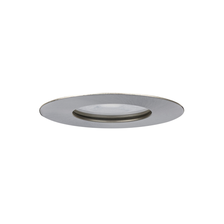 Evofire Midi Ultra Slim 85mm Satin Nickel Fixed Fire Rated Ip65 Downlight With Insulation Guard - 70mm Cut Out  - Gu10 - 3 Pack