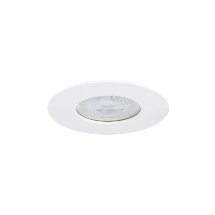 Evofire Midi Ultra Slim 85mm White Fixed Fire Rated Ip65 Downlight - 70mm Cut Out  - Gu10 - 4 Pack