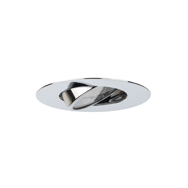 Evofire Midi Ultra Slim 92mm Polished Chrome Tiltable Fire Rated Ip20 Downlight - 70-85mm Cut Out  - Gu10