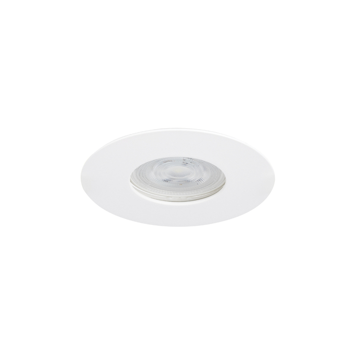 Evofire Midi Ultra Slim 92mm White Round Fixed Fire Rated Ip65 Downlight - 70-85mm Cut Out  - Gu10