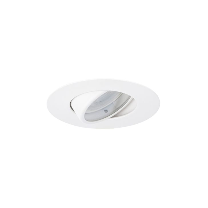 Evofire Midi Ultra Slim 92mm White Round Tiltable Fire Rated Ip20 Downlight - 70-85mm Cut Out  - Gu10
