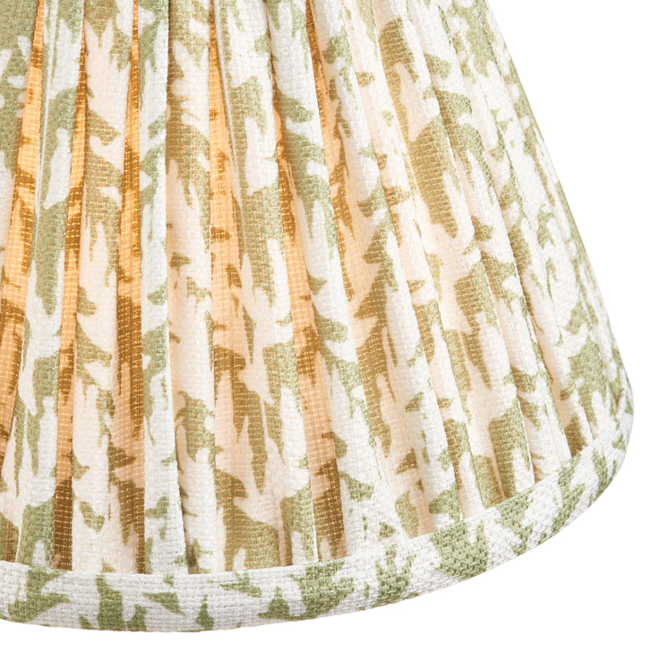 Herb Garden Green Leaf Patterned 16cm Lampshade - Golf/Candle Clip
