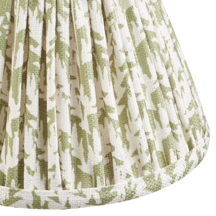 Herb Garden Green Leaf Patterned 16cm Lampshade - Golf/Candle Clip