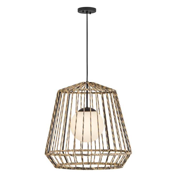 Hinkley Arlen Rattan Large Outdoor Pendant Light - IP44