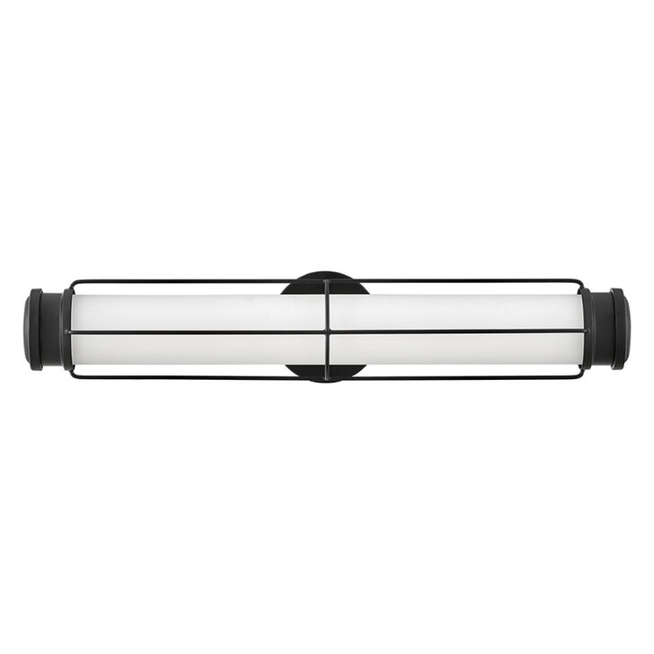 Hinkley Saylor Medium Black Bathroom Dimmable Led Wall Light Complete With Etched Opal Glass - IP44 - 3000K