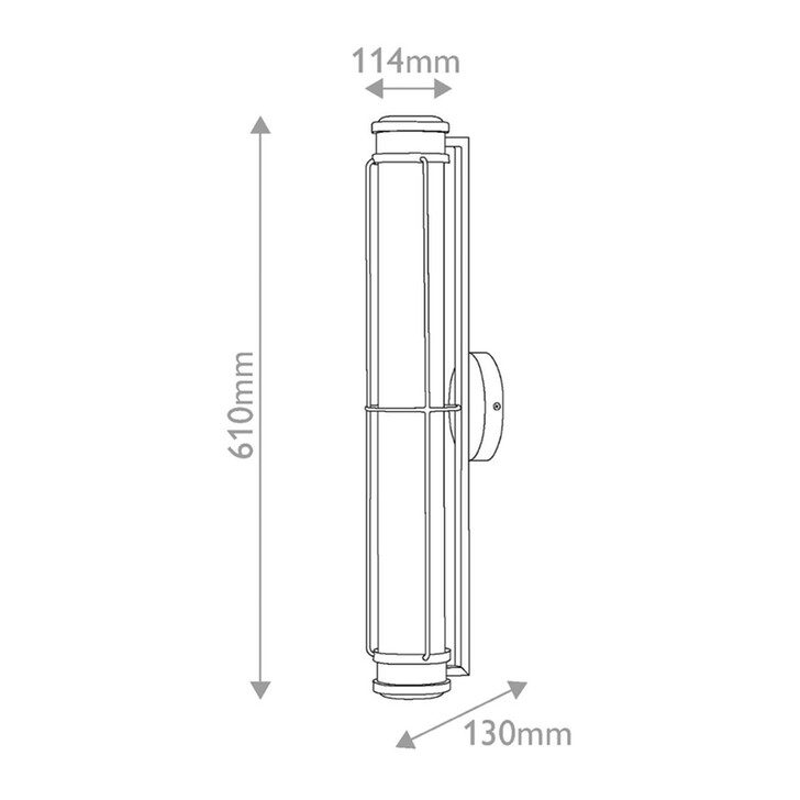 Hinkley Saylor Medium Black Bathroom Dimmable Led Wall Light Complete With Etched Opal Glass - IP44 - 3000K