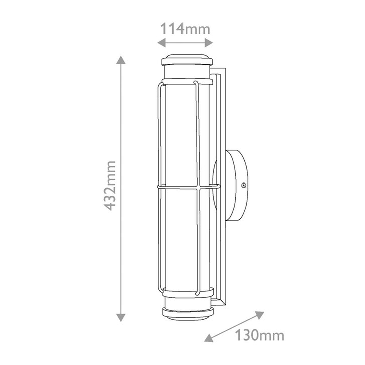 Hinkley Saylor Small Black Bathroom Dimmable Led Wall Light Complete With Etched Opal Glass - IP44 - 3000K