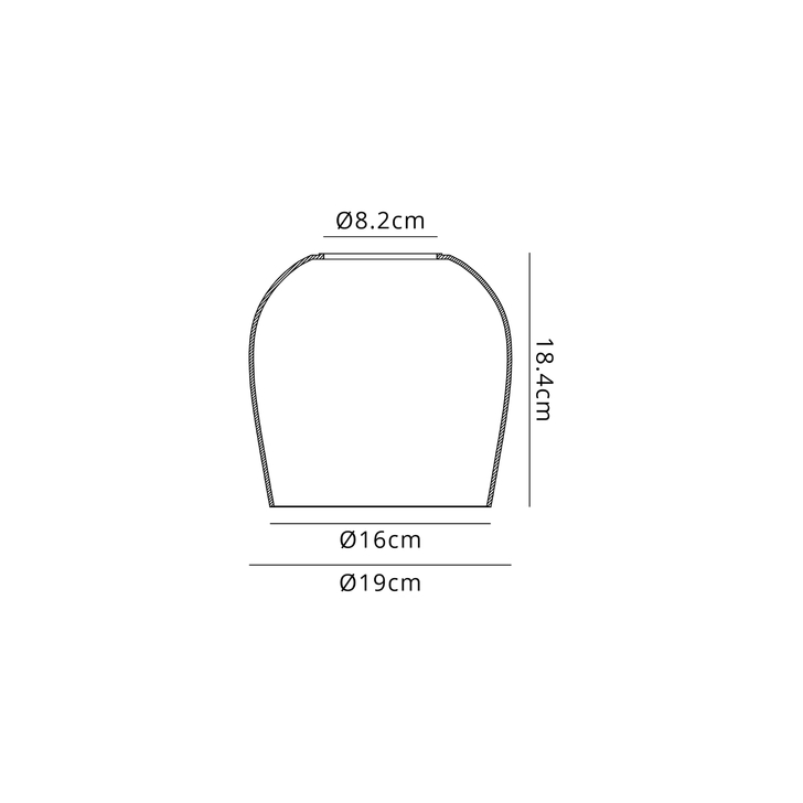 Idolite Adele 19cm Wine Glass Shade (A) 82mm Top Hole, Clear