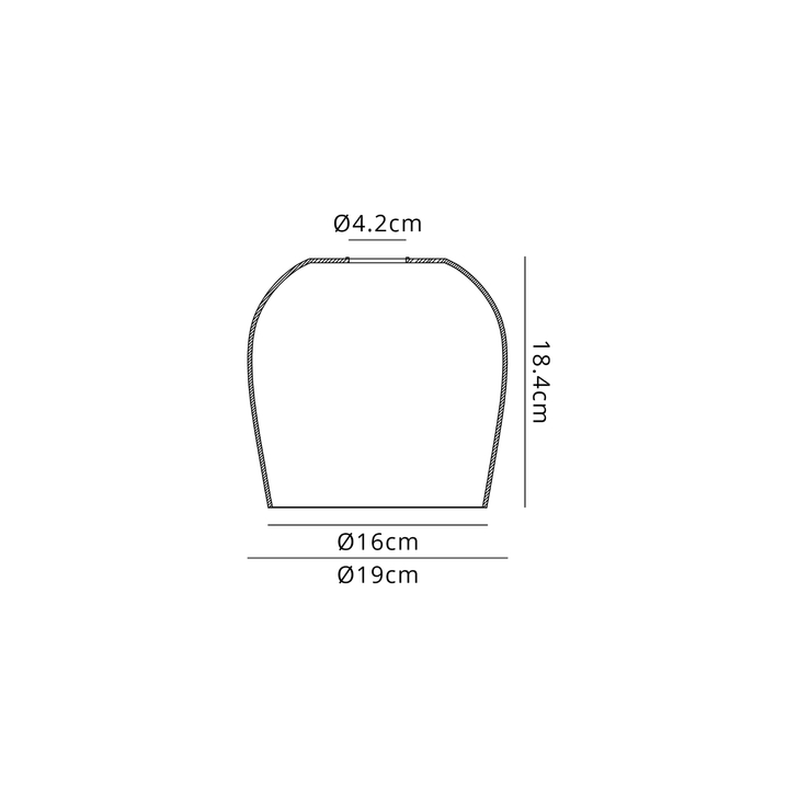 Idolite Adele 19cm Wine Glass Shade (B) 42mm Top Hole, Clear