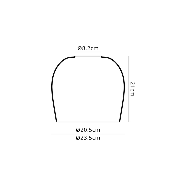 Idolite Adele 23.5cm Wine Glass Shade (A) 82mm Top Hole, Amber Fade