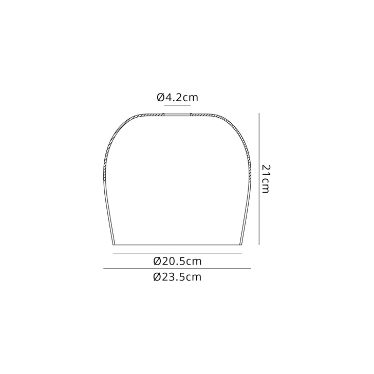 Idolite Adele 23.5cm Wine Glass Shade (B) 42mm Top Hole, Clear