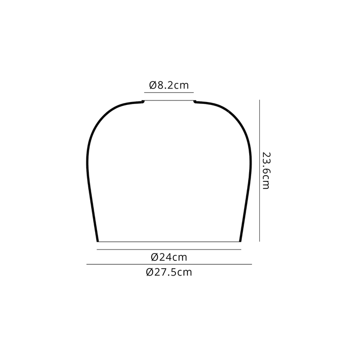 Idolite Adele 27.5cm Wine Glass Shade (A) 82mm Top Hole, Amber Fade