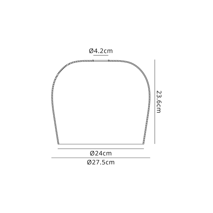 Idolite Adele 27.5cm Wine Glass Shade (B) 42mm Top Hole, Smoke Fade