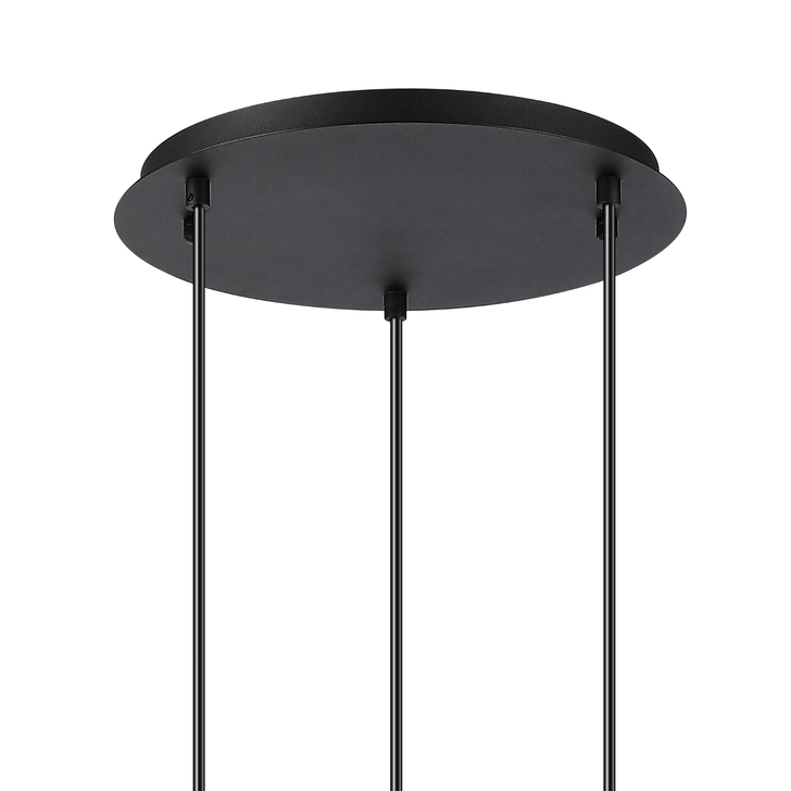 Idolite Adele 32cm Round Pendant (FRAME ONLY), 3 x E27, Gun Metal/Satin Black