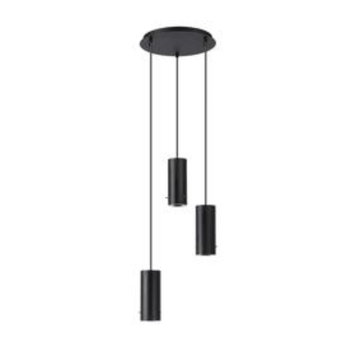 Idolite Adele 32cm Round Pendant (FRAME ONLY), 3 x E27, Satin Black