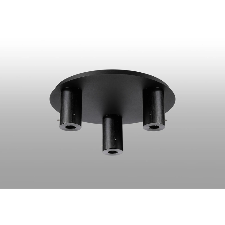 Idolite Adele 48cm Round Ceiling Light (FRAME ONLY), 3 x E27, Satin Black