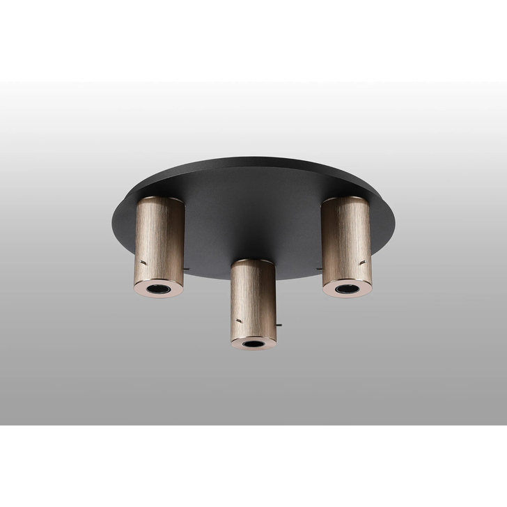 Idolite Adele 48cm Round Ceiling Light (FRAME ONLY), 3 x E27, Titanium Gold/Satin Black