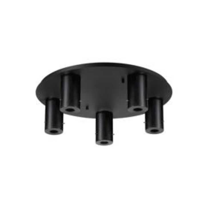 Idolite Adele 60cm Round Ceiling Light (FRAME ONLY), 5 x E27, Satin Black