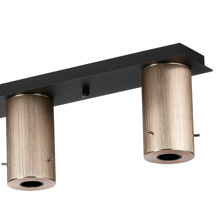 Idolite Adele 90cm Linear Ceiling Light (FRAME ONLY), 4 x E27, Titanium Gold/Satin Black