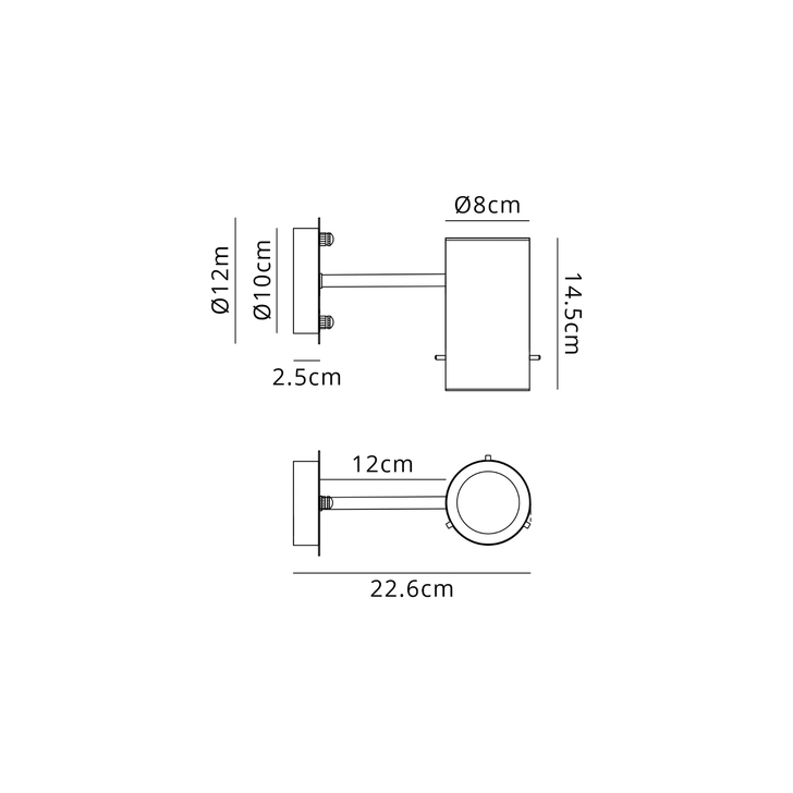 Idolite Adele Wall Light (FRAME ONLY), 1 x E27, Gun Metal