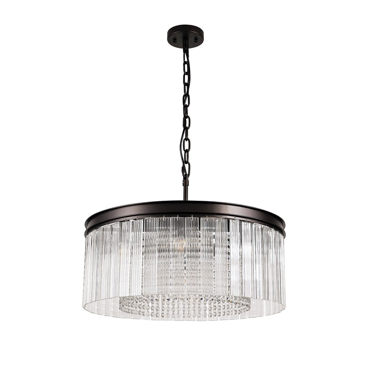 Idolite Alaska Brown Oxide Finish 8 Light Pendant