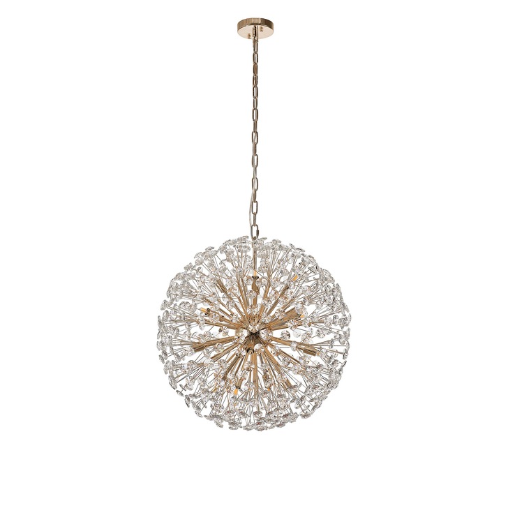 Idolite Alborz French Gold 16 Light Crystal Sphere Pendant