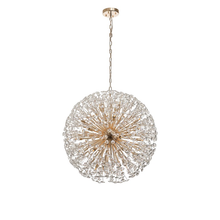 Idolite Alborz French Gold 24 Light Crystal Sphere Pendant